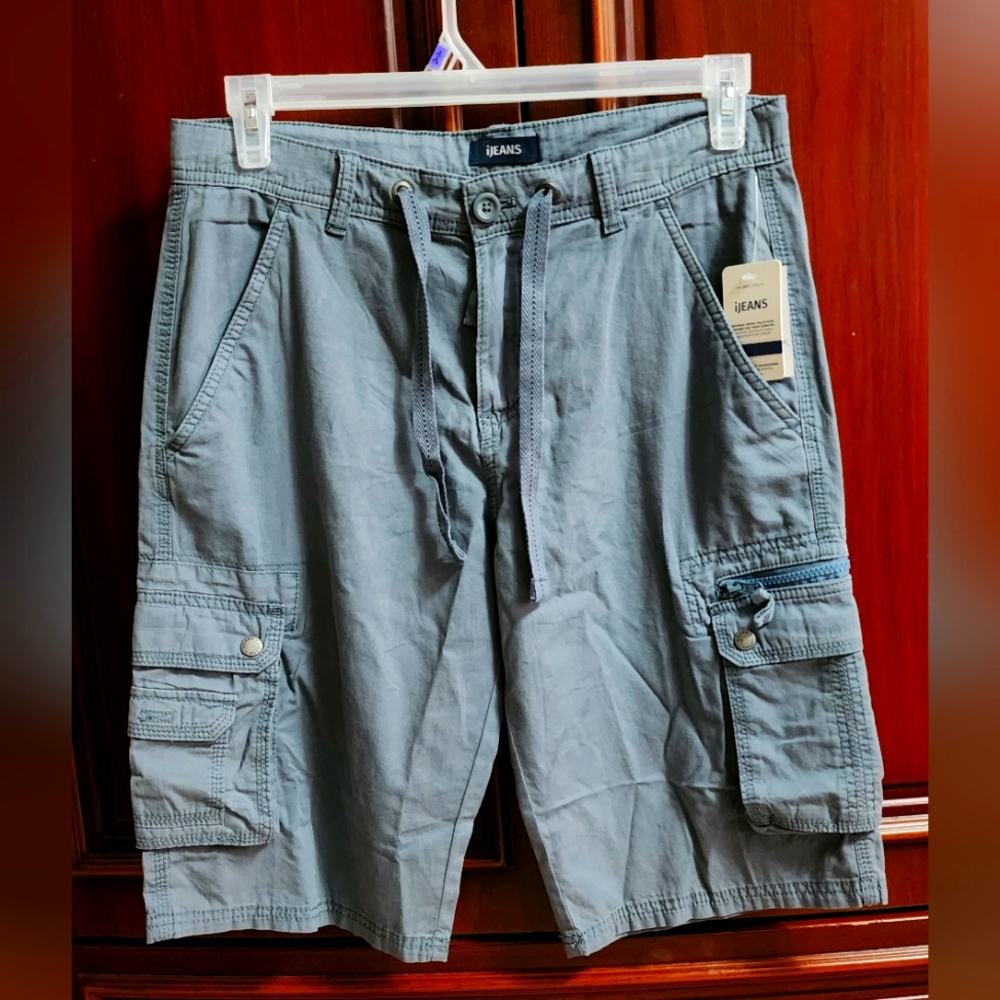 iJeans Men’s Fabrice Cargo Shorts Size 30"  Color: Grayish Blue
